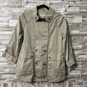 Marrakech Women Camo Faravel Jacket anthropologie Stretch Size S Pockets